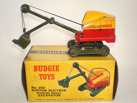Vintage Budgie Toys 260 Ruston-Bucyrus Excavator diecast toy