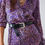 Thumbnail: Wrap Purple Animal Print Dress With Ruffle Skirt
