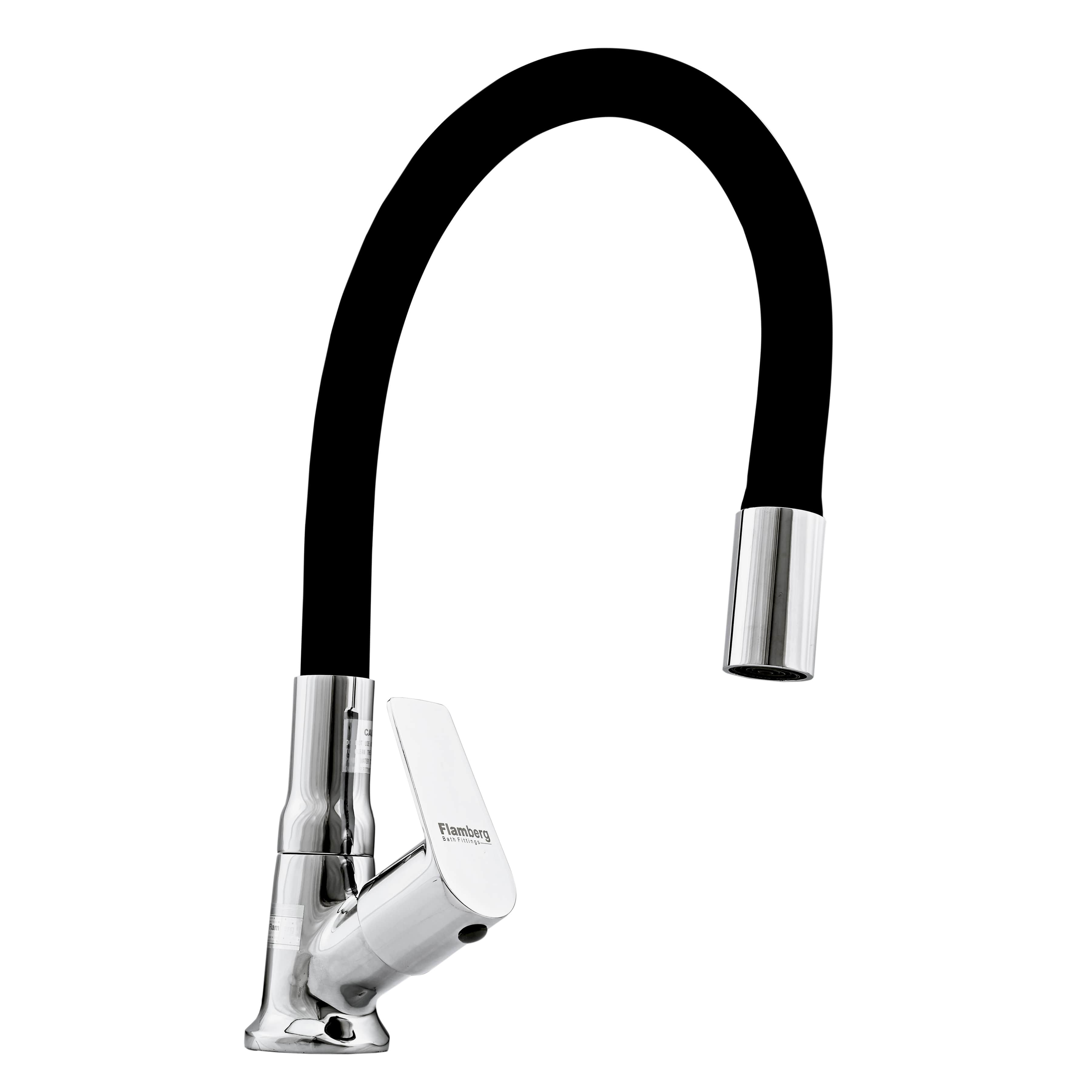 Pillar Cock Swan Neck With Coloured Flexible Spout - Alex Collection