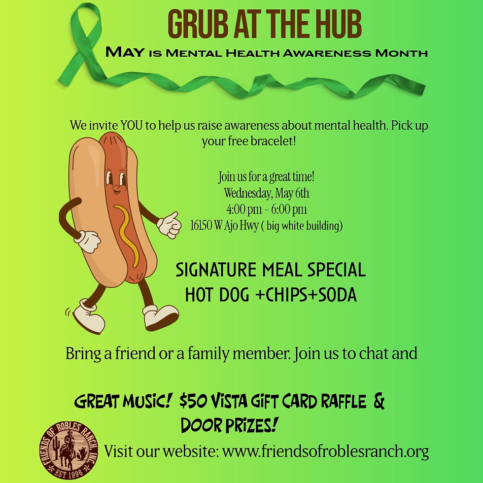 Grub at the Hub Mental Health Awarness Month