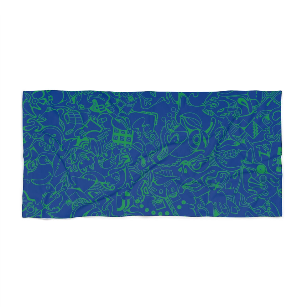 Thumbnail: Beach Towel - Spinnaroony 2 (dark blue)