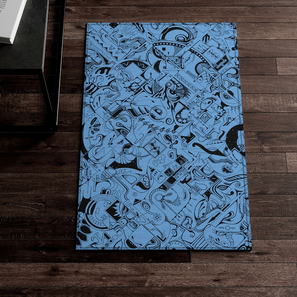 Thumbnail: Dornier Rug - Spinnaroony (light blue)