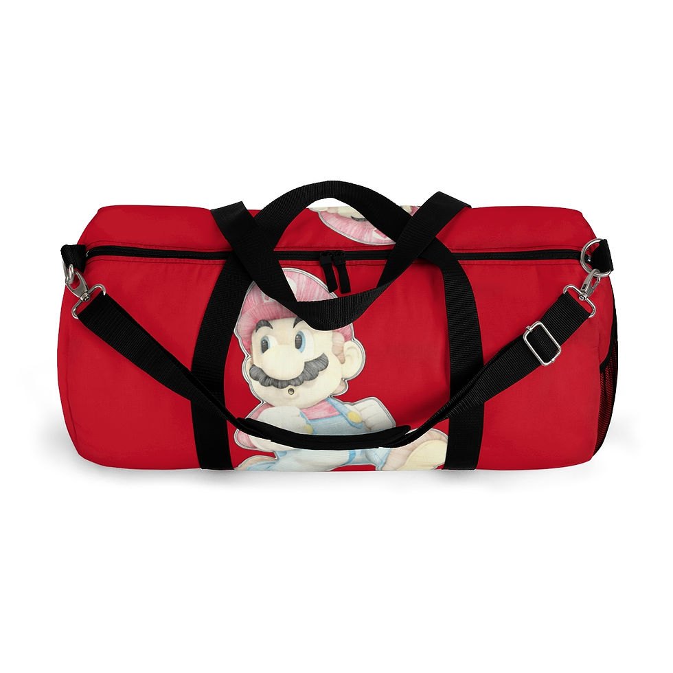Thumbnail: Duffel Bag - Mario Mario (dark red)