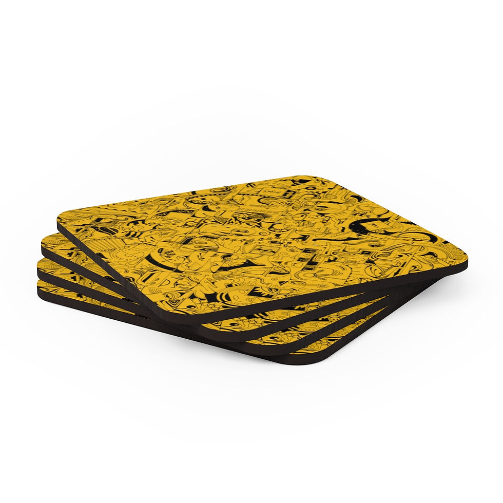Thumbnail: Coaster Set - Spinnaroony (yellow)