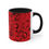 Thumbnail: Accent Coffee Mug, 11oz - Spinnaroony (red on red)