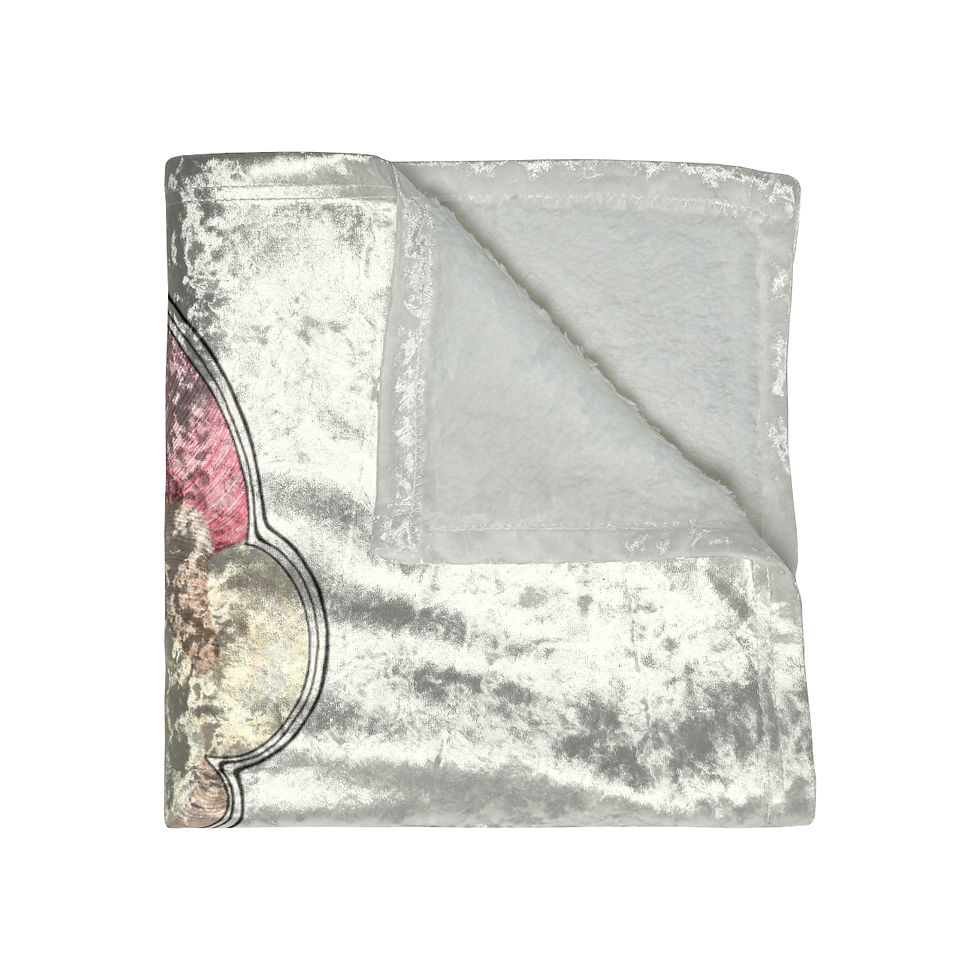 Thumbnail: Crushed Velvet Blanket - Mario Mario (white)