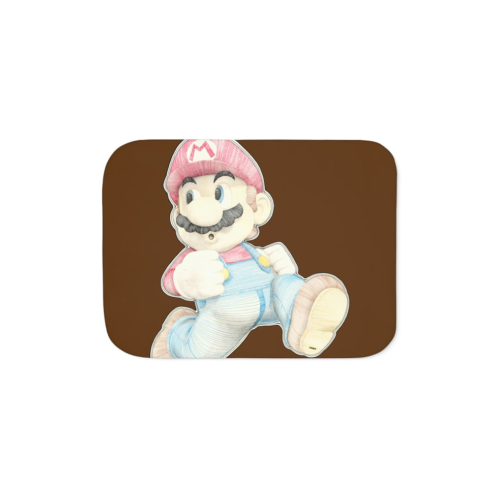 Thumbnail: Sherpa Blanket - Mario Mario (brown)