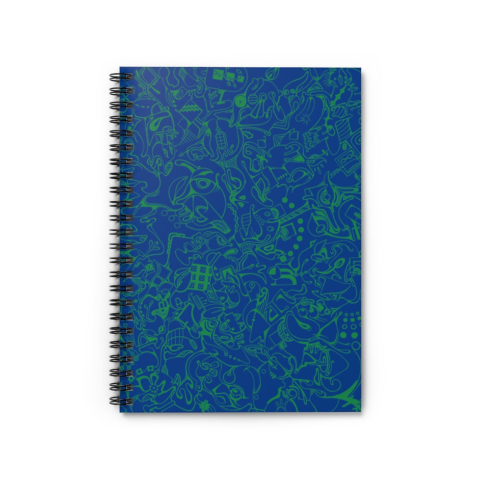 Thumbnail: Spiral Notebook - Spinnaroony 2 (dark blue)