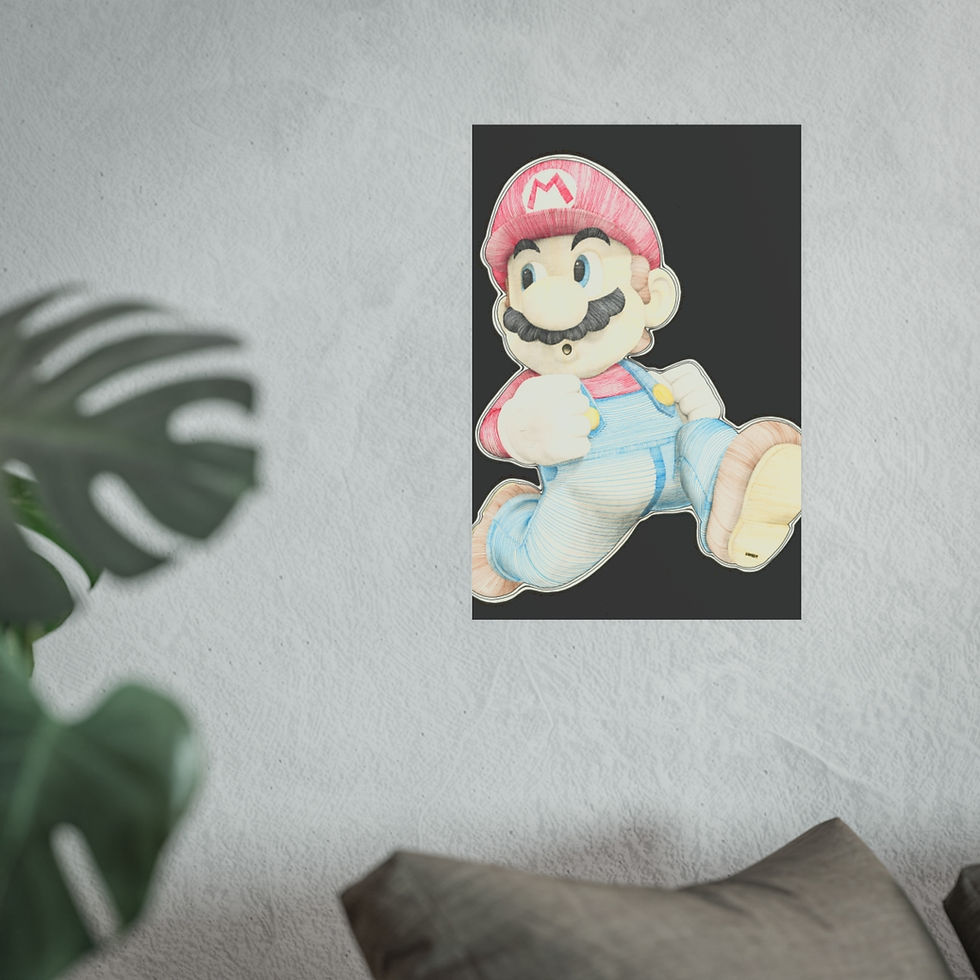 Thumbnail: Satin and Archival Matte Posters - Mario Mario