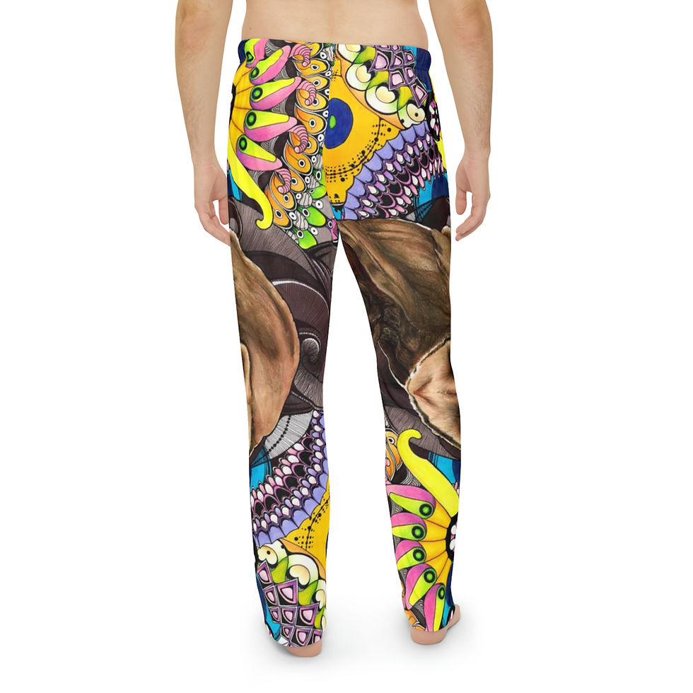 Thumbnail: Men's Pajama Pants (AOP) - Dark, Sacred Night