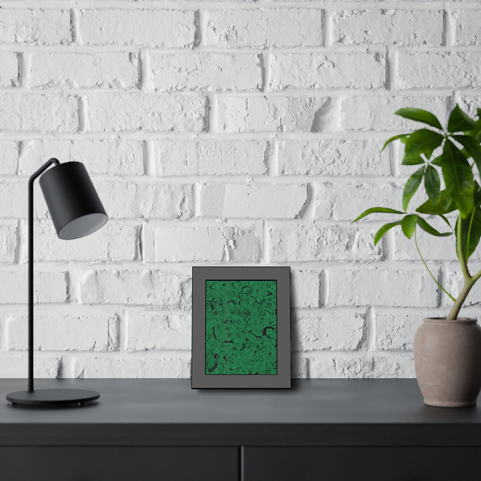 Framed Paper Posters - Spinnaroony (dark green)