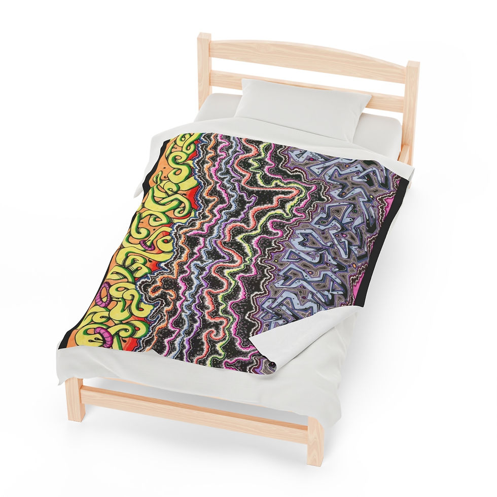 Thumbnail: Velveteen Plush Blanket - Midnight Vibes