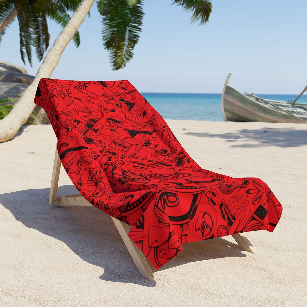 Beach Towel - Spinnaroony (red)