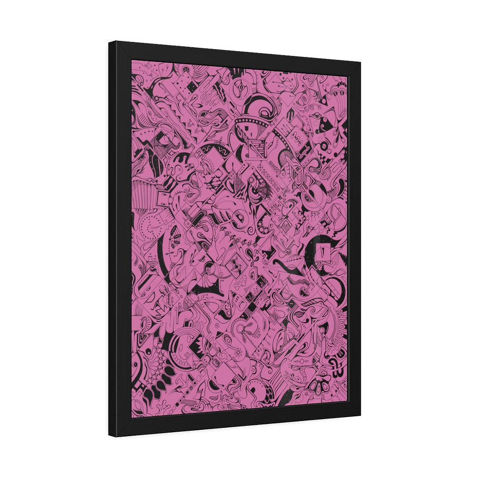 Thumbnail: Framed Paper Posters - Spinnaroony (light pink)