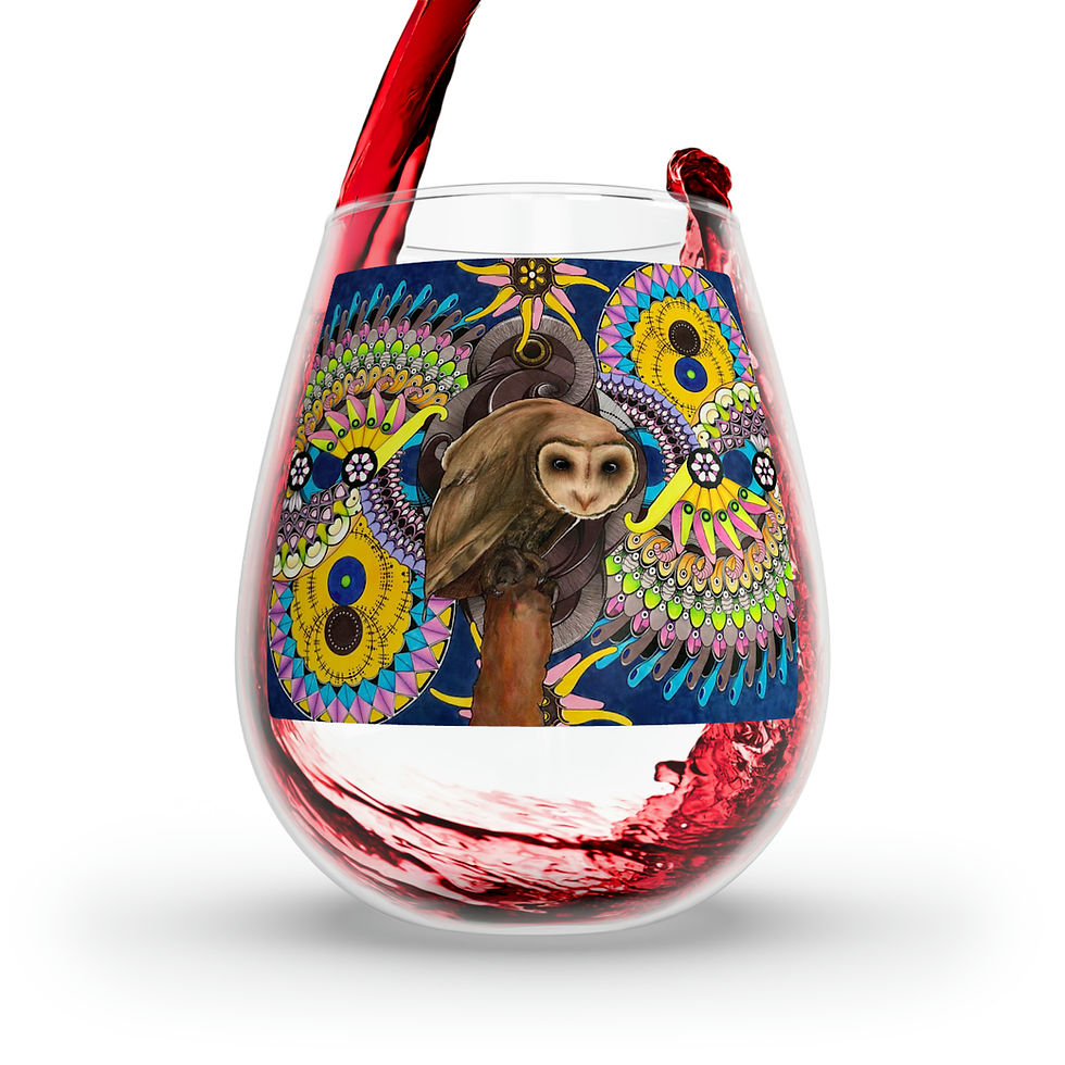 Thumbnail: Stemless Wine Glass, 11.75oz - Dark, Sacred Night