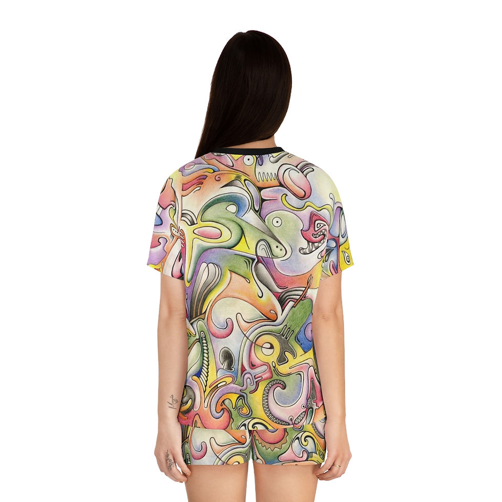 Thumbnail: Women's Short Pajama Set (AOP) - Whatever, Whatever