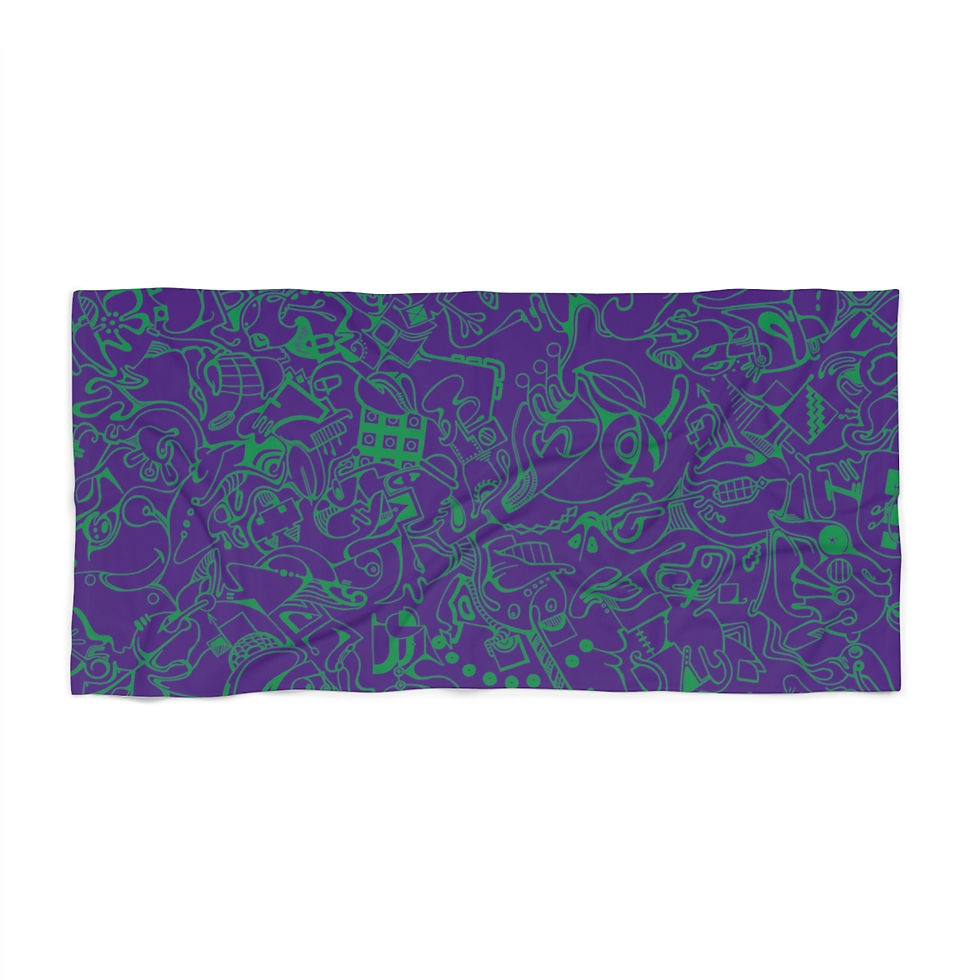 Thumbnail: Beach Towel - Spinnaroony 2 (purple)