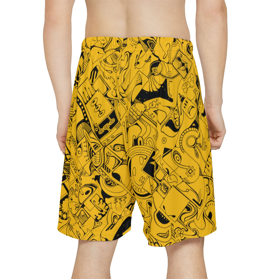 Thumbnail: Men’s Sports Shorts (AOP) - Spinnaroony (yellow)