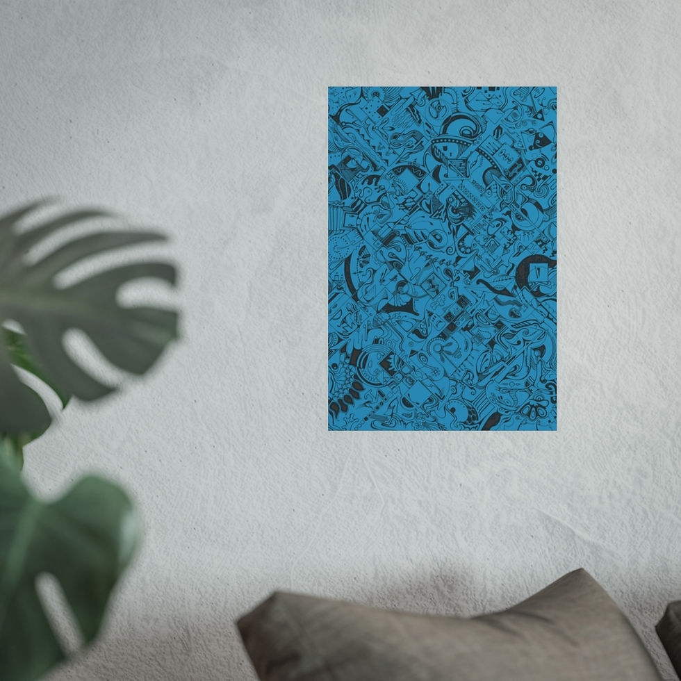 Thumbnail: Satin and Archival Matte Posters - Spinnaroony (turquoise)