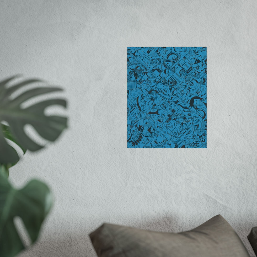 Thumbnail: Satin and Archival Matte Posters - Spinnaroony (turquoise)