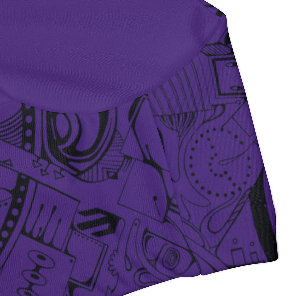 Thumbnail: Girls Two Piece Swimsuit (AOP) - Spinnaroony (purple)