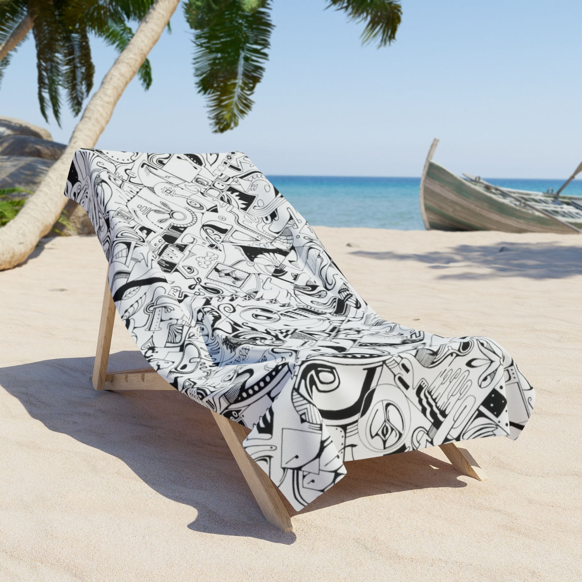Beach Towel - Spinnaroony (white)