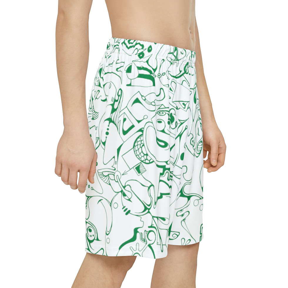 Thumbnail: Men’s Sports Shorts (AOP) - Spinnaroony 2 (white)