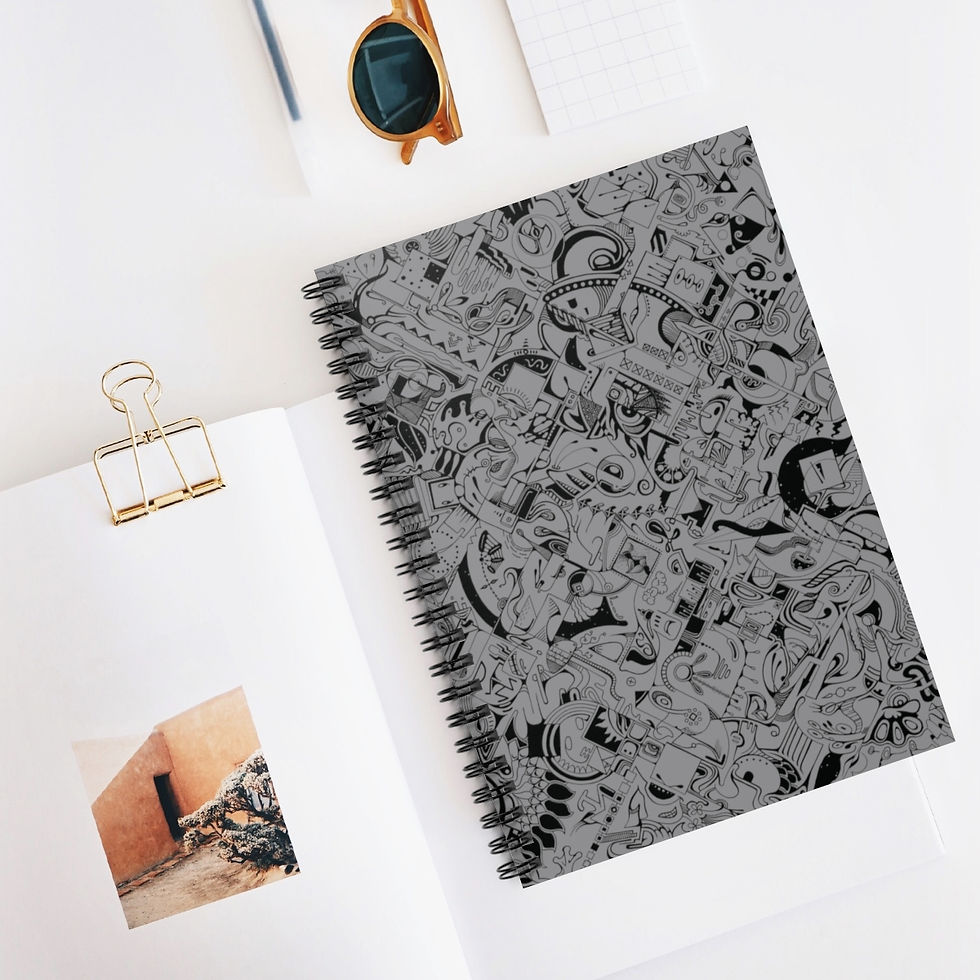 Thumbnail: Spiral Notebook - Spinnaroony (grey)