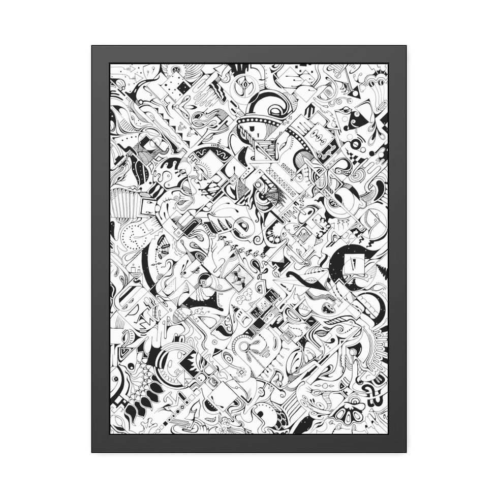 Thumbnail: Framed Paper Posters - Spinnaroony (white)