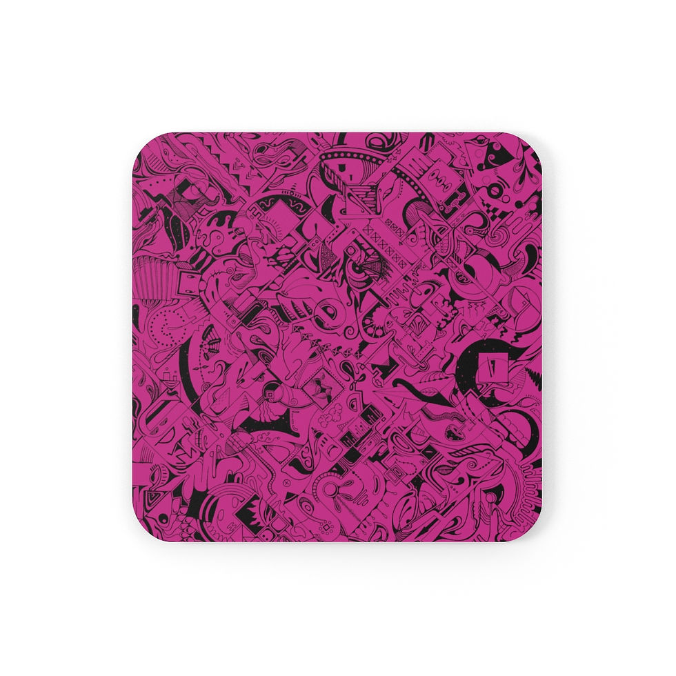 Thumbnail: Coaster Set - Spinnaroony (pink)