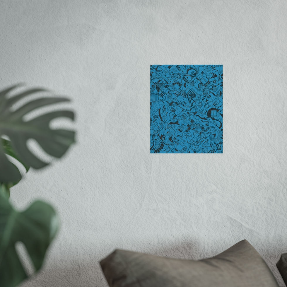 Thumbnail: Satin and Archival Matte Posters - Spinnaroony (turquoise)