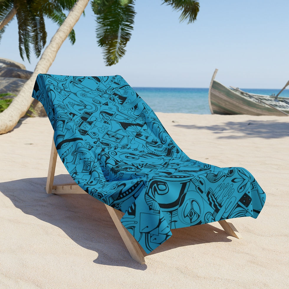 Thumbnail: Beach Towel - Spinnaroony (turquoise)