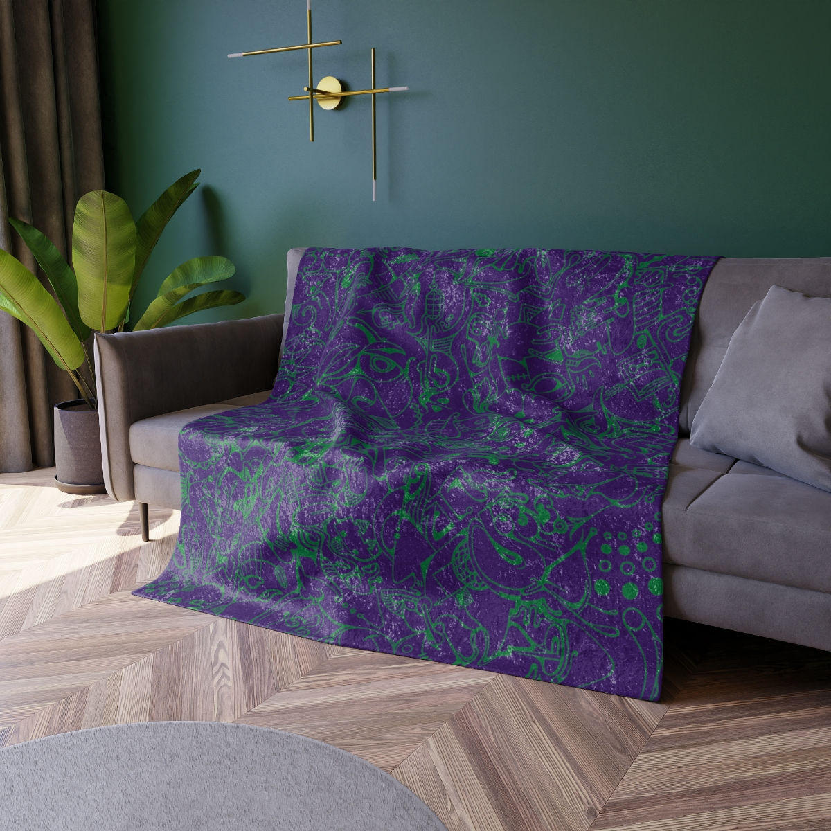 Crushed Velvet Blanket - Spinnaroony 2 (purple)