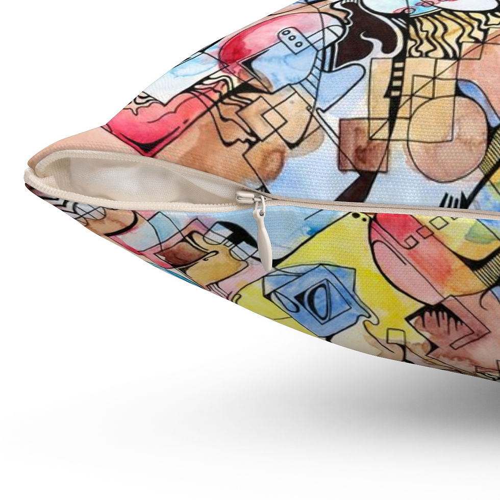 Thumbnail: Polyester Square Pillow - Trap Doors 2