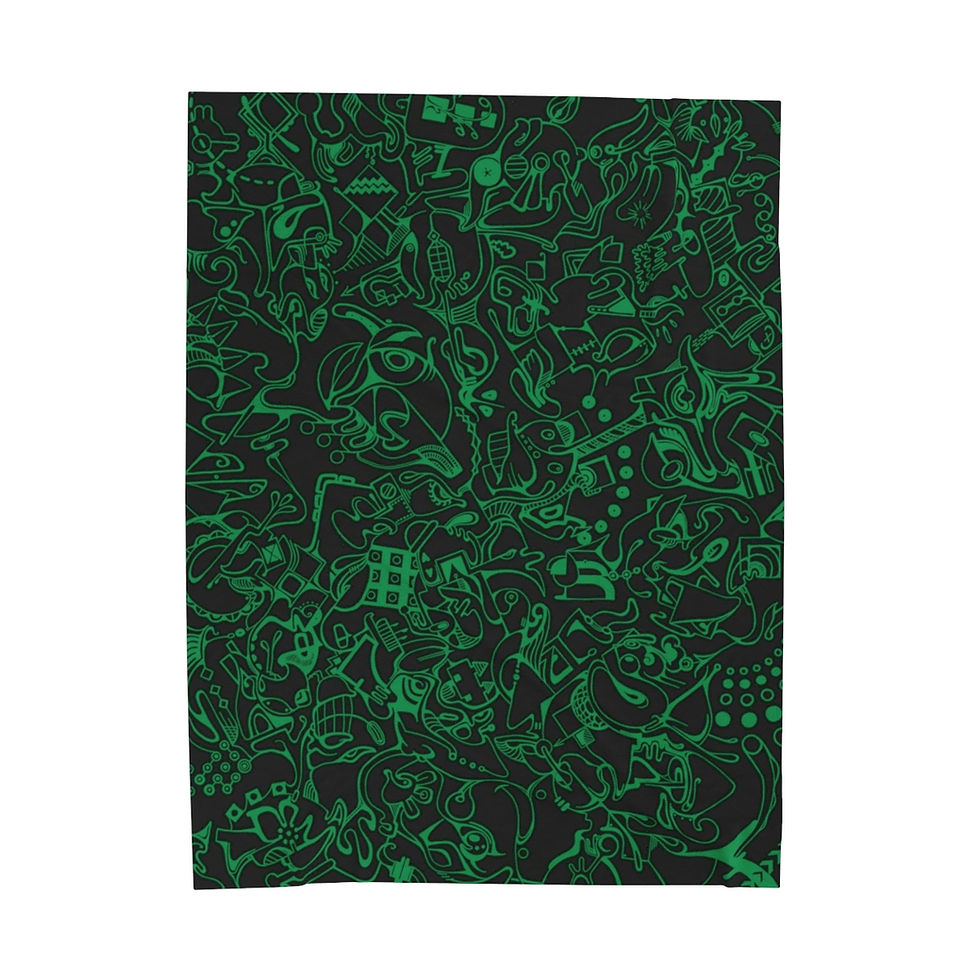 Thumbnail: Velveteen Plush Blanket - Spinnaroony 2 (black)