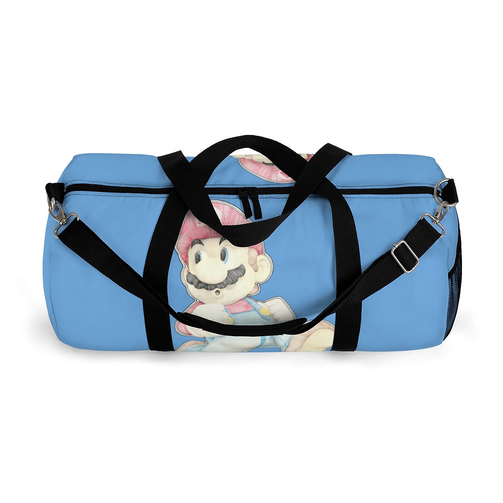 Thumbnail: Duffel Bag - Mario Mario (light blue)