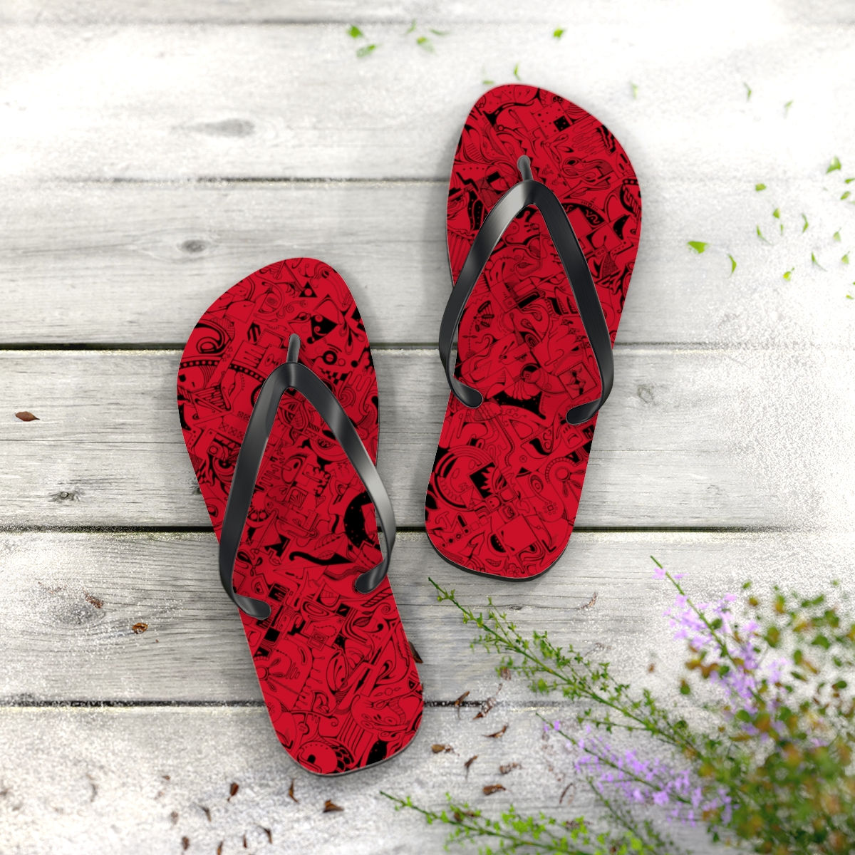 Flip Flops - Spinnaroony (dark red)