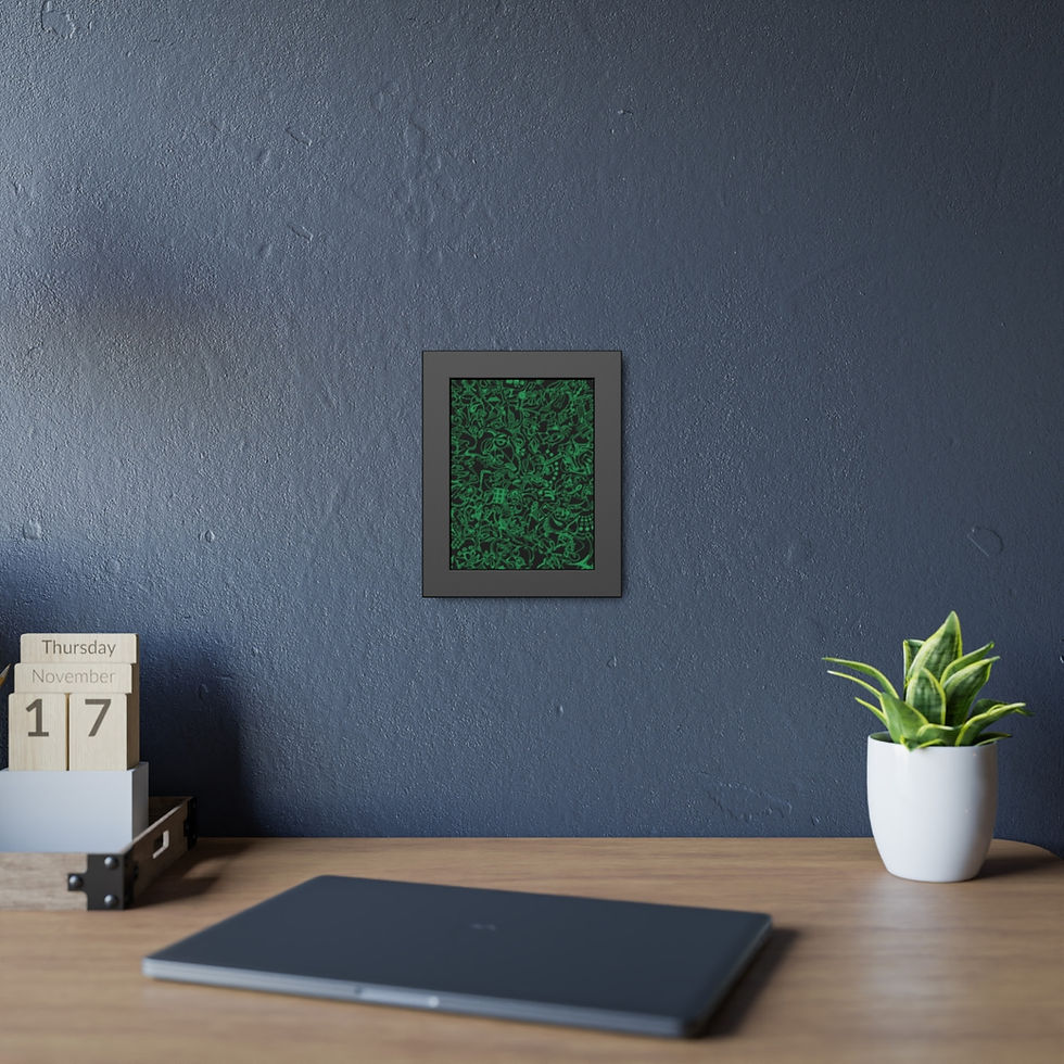 Thumbnail: Framed Paper Posters - Spinnaroony 2 (black)