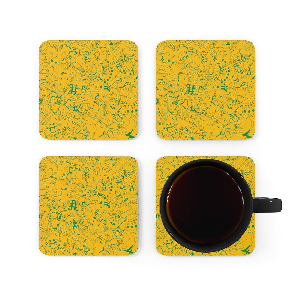 Thumbnail: Coaster Set - Spinnaroony 2 (yellow)