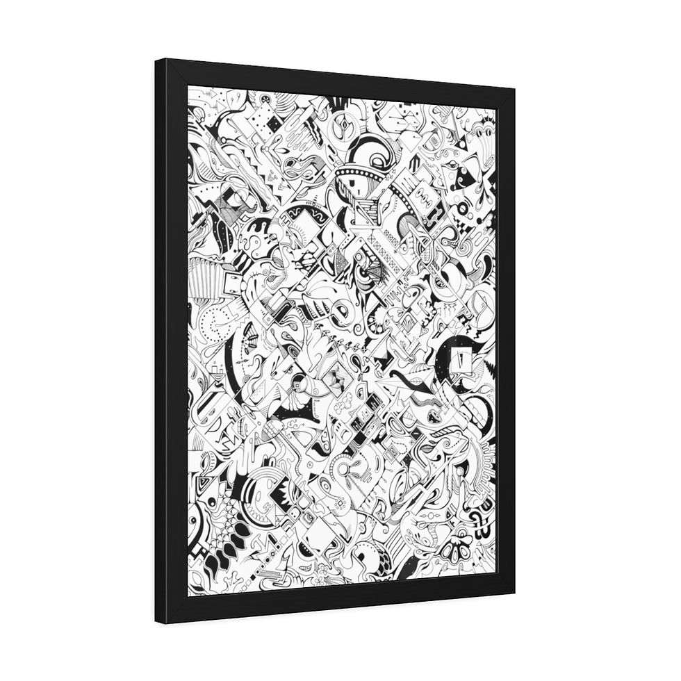 Thumbnail: Framed Paper Posters - Spinnaroony (white)