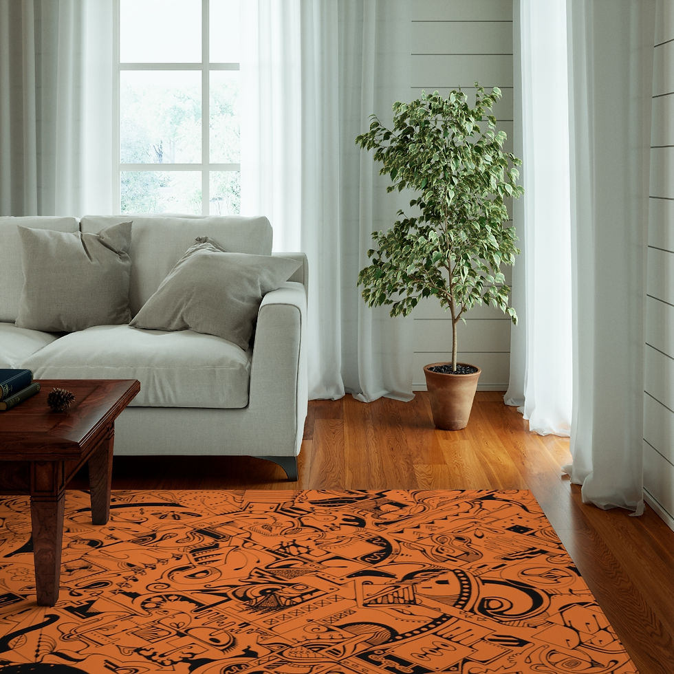 Thumbnail: Dornier Rug - Spinnaroony (orange)