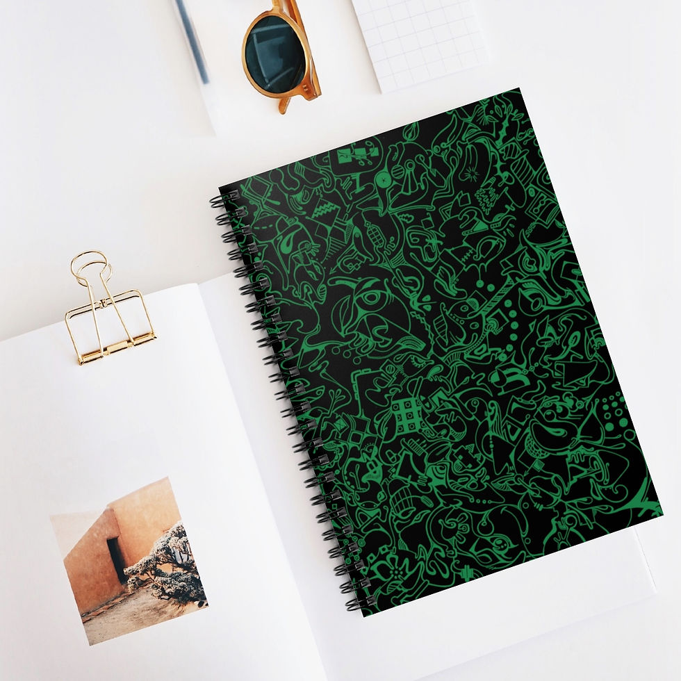 Thumbnail: Spiral Notebook - Spinnaroony 2 (black)