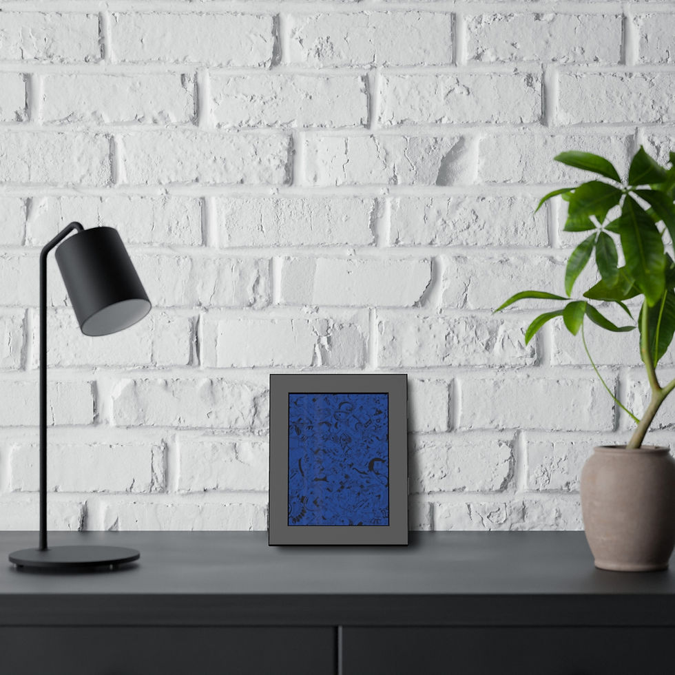 Framed Paper Posters - Spinnaroony (dark blue)