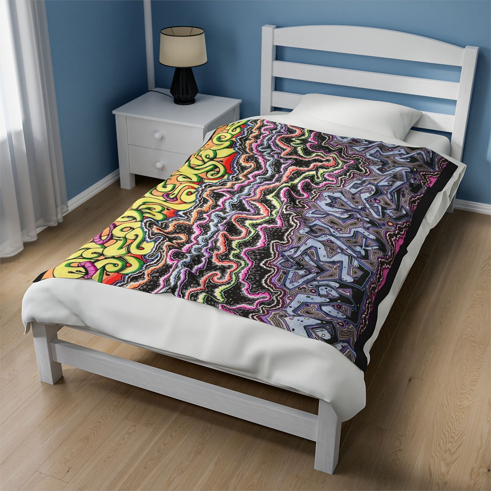 Thumbnail: Velveteen Plush Blanket - Midnight Vibes