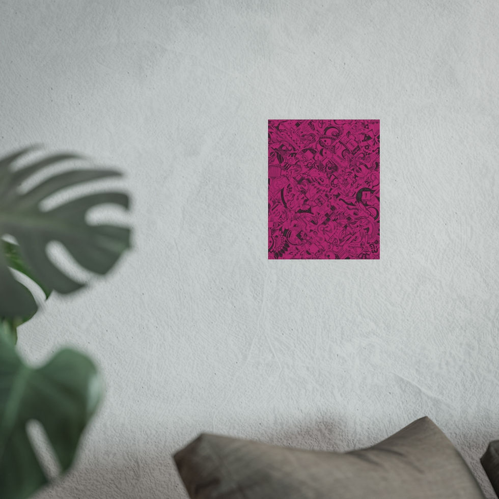 Thumbnail: Satin and Archival Matte Posters - Spinnaroony (pink)