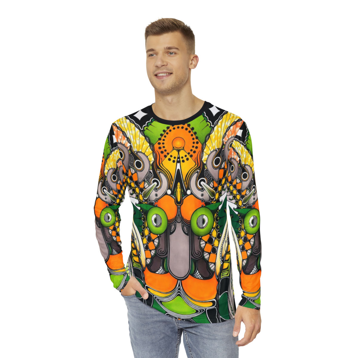 Men's Long Sleeve Shirt (AOP) - Dankenstein