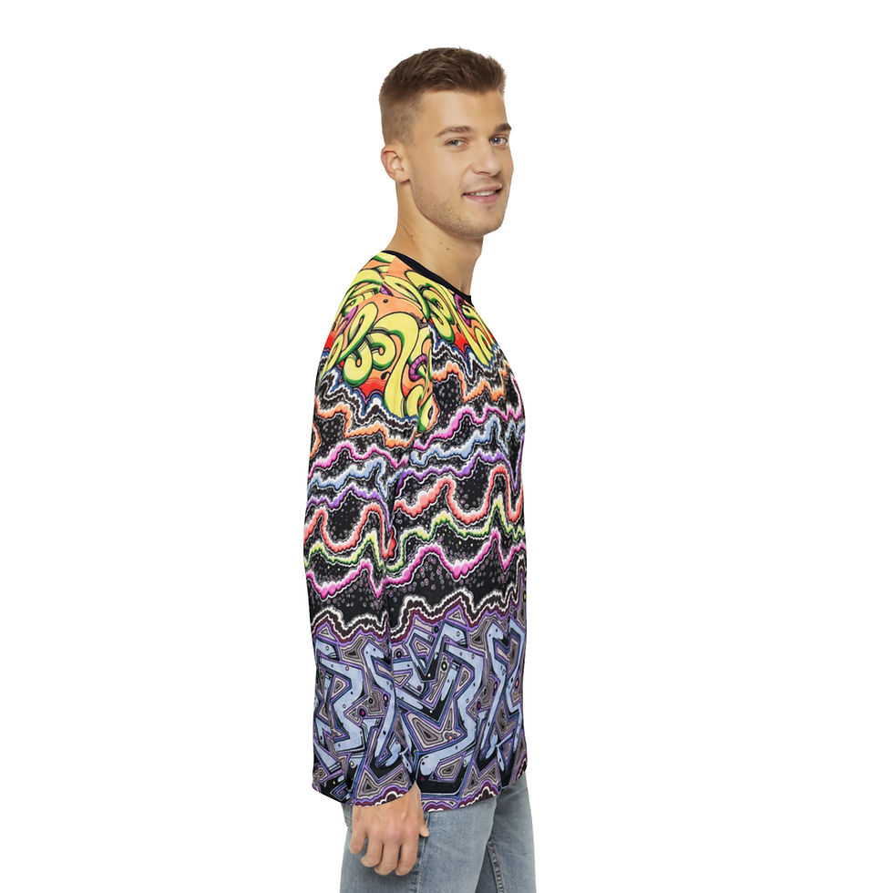 Thumbnail: Men's Long Sleeve Shirt (AOP) - Midnight Vibes