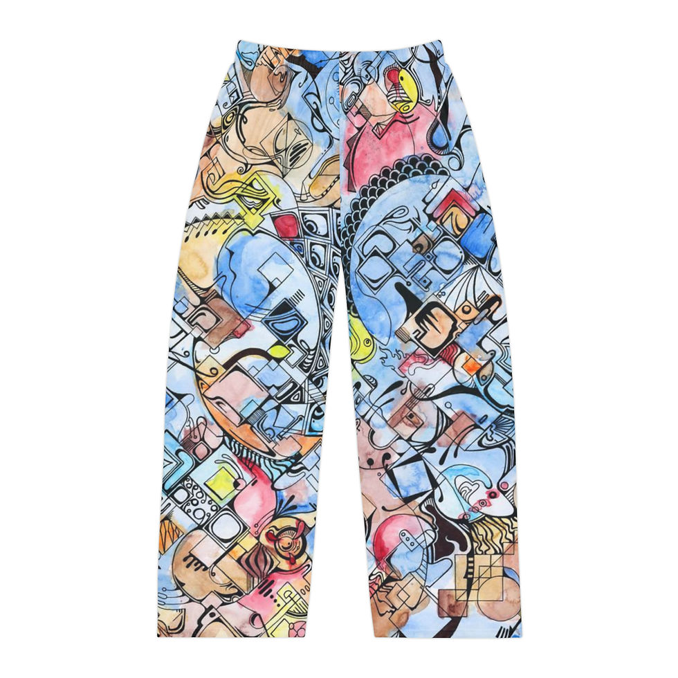 Thumbnail: Men's Pajama Pants (AOP) - Trap Doors 2