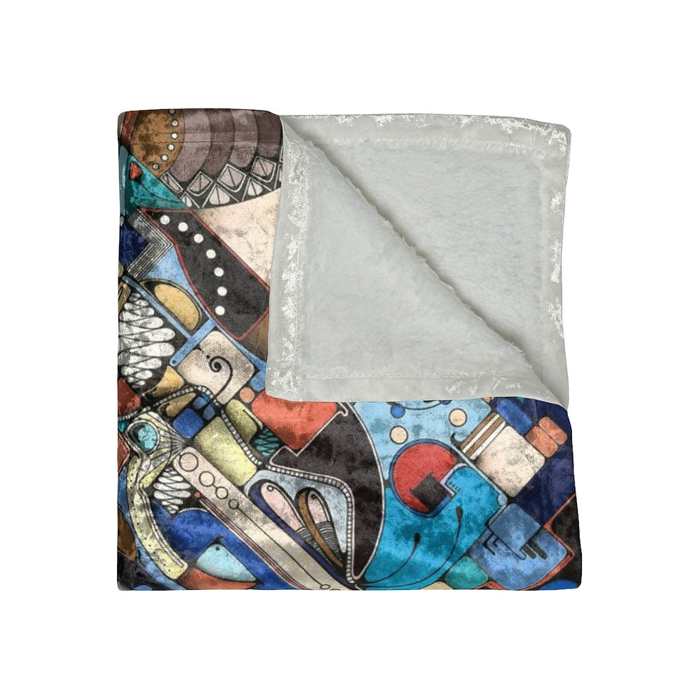 Thumbnail: Crushed Velvet Blanket - Trap Doors