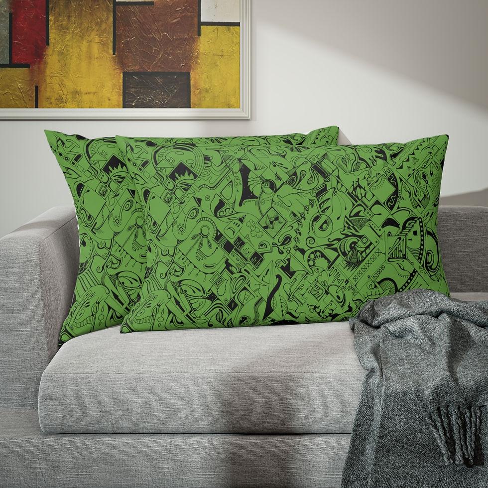Thumbnail: Pillow Sham - Spinnaroony (green)